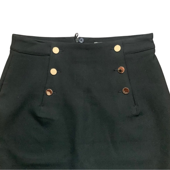 H&M Button Black Pencil Skirt High Waist | Size 8 - Picture 6 of 6